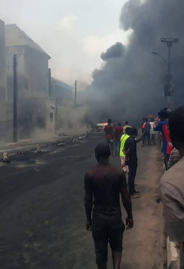 Several persons feared dead as tanker falls, explodes in Agbor