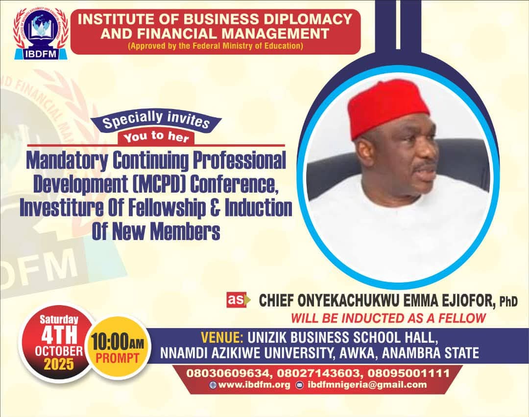Chief Ejiofor to Be Conferred Prestigious Fellowship by the Institute ...